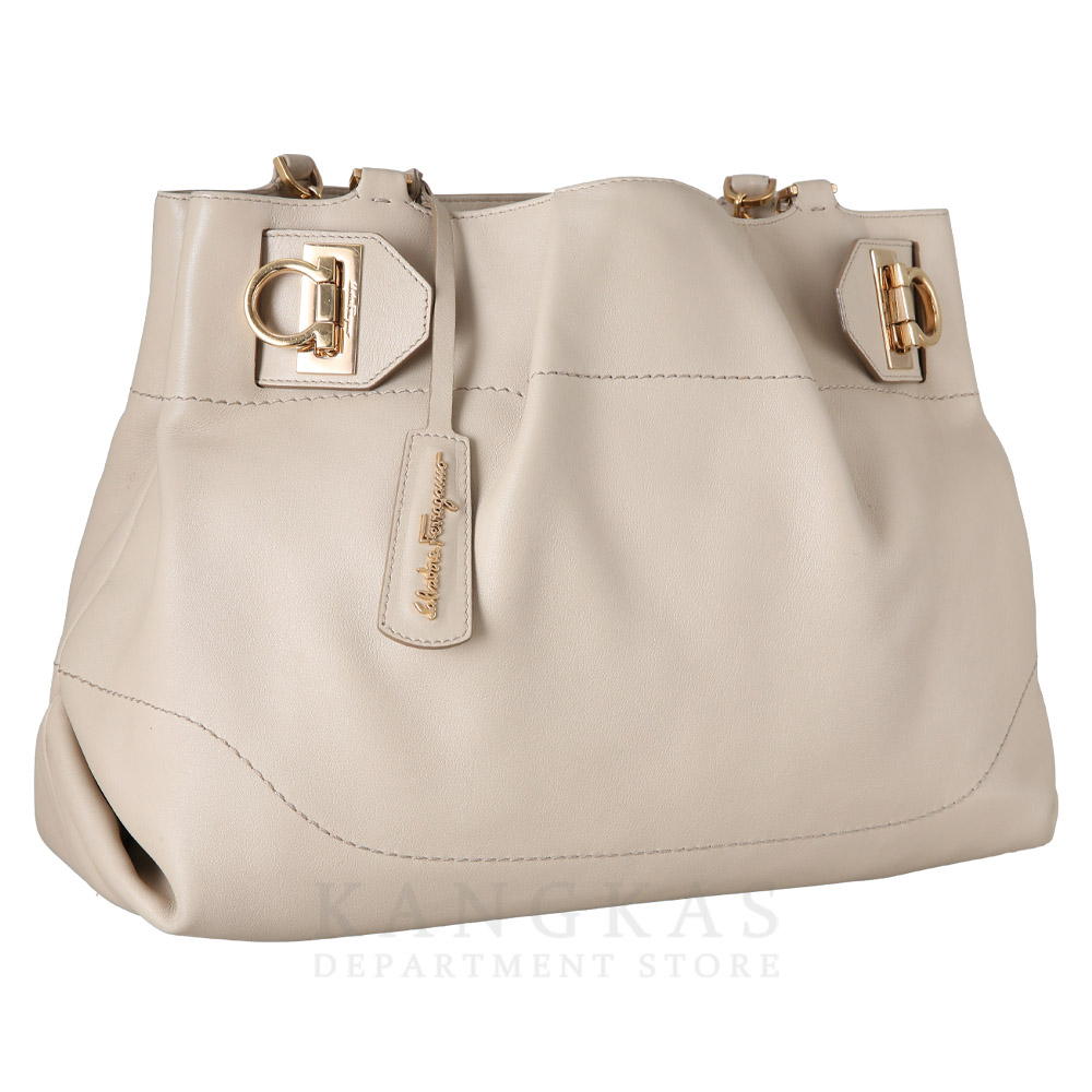 FERRAGAMO(USED)페레가모 간치니 버클 체인 토트백